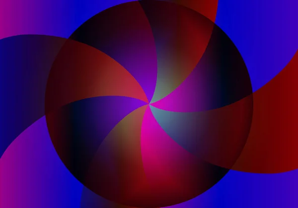 Composition Abstraite Avec Cercle Hélice Dans Les Tons Dégradé Bleu — Image vectorielle