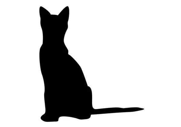 Icono Gato Sentado Animales Domésticos — Vector de stock
