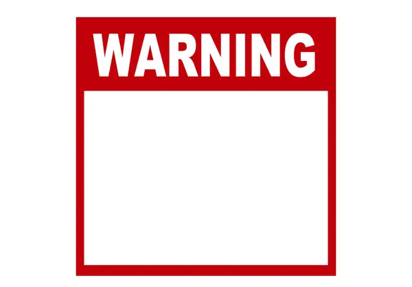 Warn Oder Gefahrenzeichen Symbol Mit Rot Weißer Hinweistafel — Stockvektor
