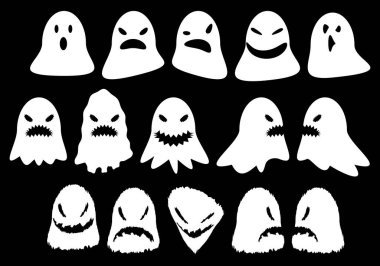 Cadılar Bayramı hayalet simgesi sayfası, en azından en ürkütücü olanından