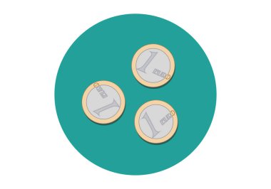 Para, avro, ekonomi, finans veya iş simgesi