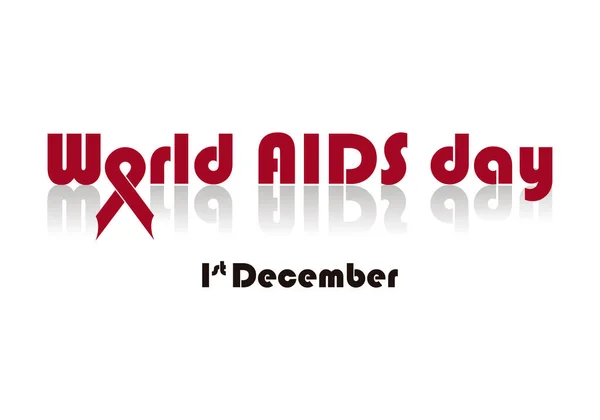 AİDS. Dünya AIDS Günü, kırmızı yaylı unvan, tarih ve yansıma ile bütünleşti