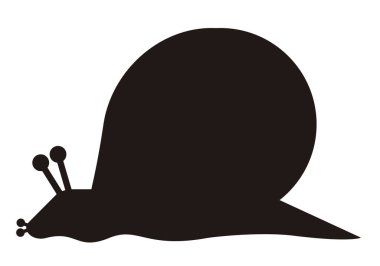 Salyangoz, yumuşakça veya siyah renkli böcek simgesi