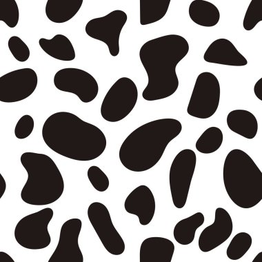 Beyaz arkaplanda düzensiz siyah noktalar deseni