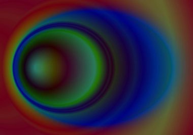 Renkli bir göz geçmişi var. Güçlü renklerin oval arkaplanı