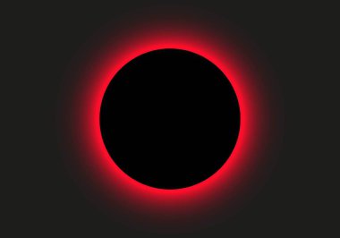 Red solar eclipse. Diffused white ring formed by the solar eclipse clipart
