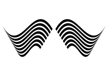 Siyah beyaz kanat simgesi