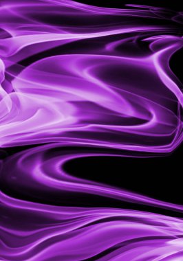 Kadınsı enerji. Mor güç. Siyah arkaplanda mor şeffaflık içeren soyut arkaplan