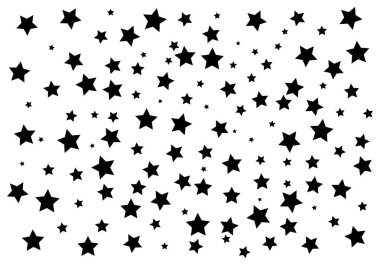 Beyaz arkaplanda siyah yıldızlar