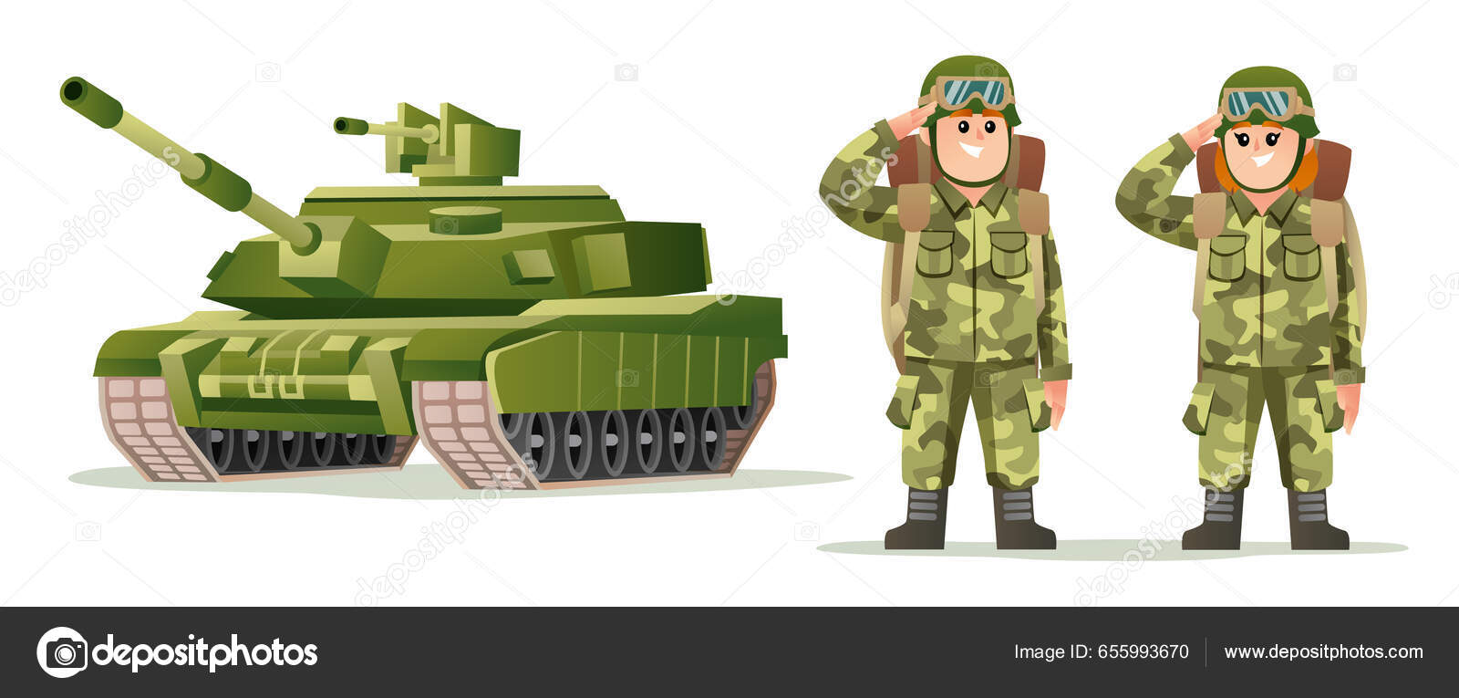 Симпатичные Военнослужащие Мужского Женского Пола Рюкзаками.