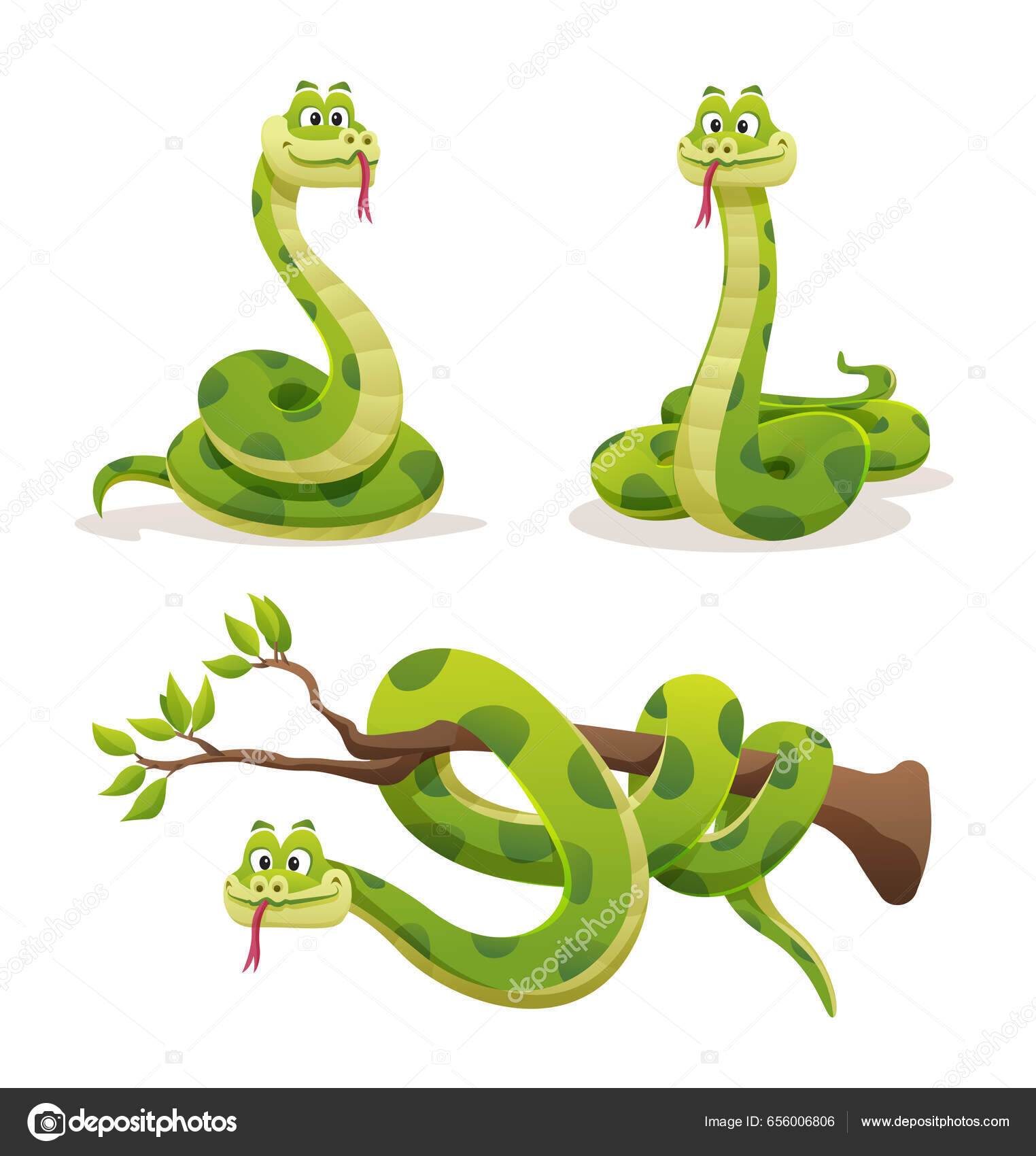 Serpente Da Cobra Dos Desenhos Animados Ilustração do Vetor