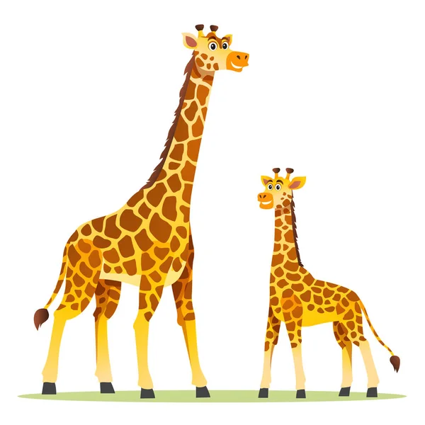 Giraffe Cute Cub Cartoon Illustration — Stock Vector