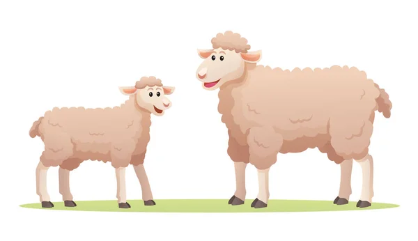 Sheep Cute Cub Cartoon Illustration — Stock Vector