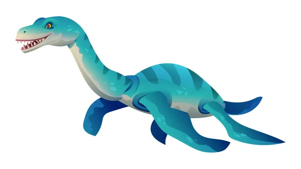 Illustration Vectorielle Plésiosaure Dinosaure Isolée Sur Fond Blanc — Image vectorielle