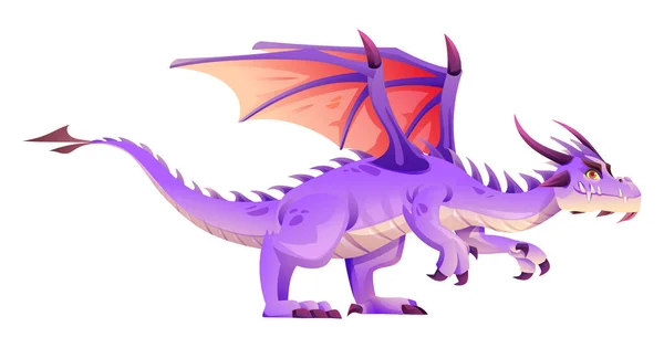 Magic Dragon Creature Character Illustration — Stock Vector