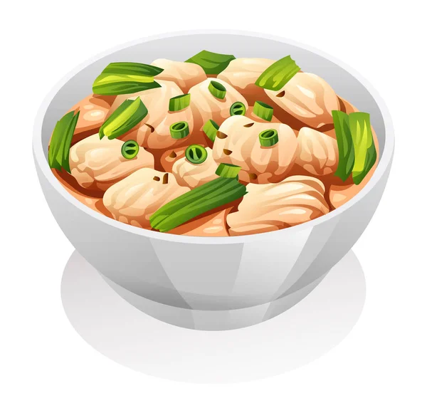 Векторная Иллюстрация Китайского Супа — стоковый вектор