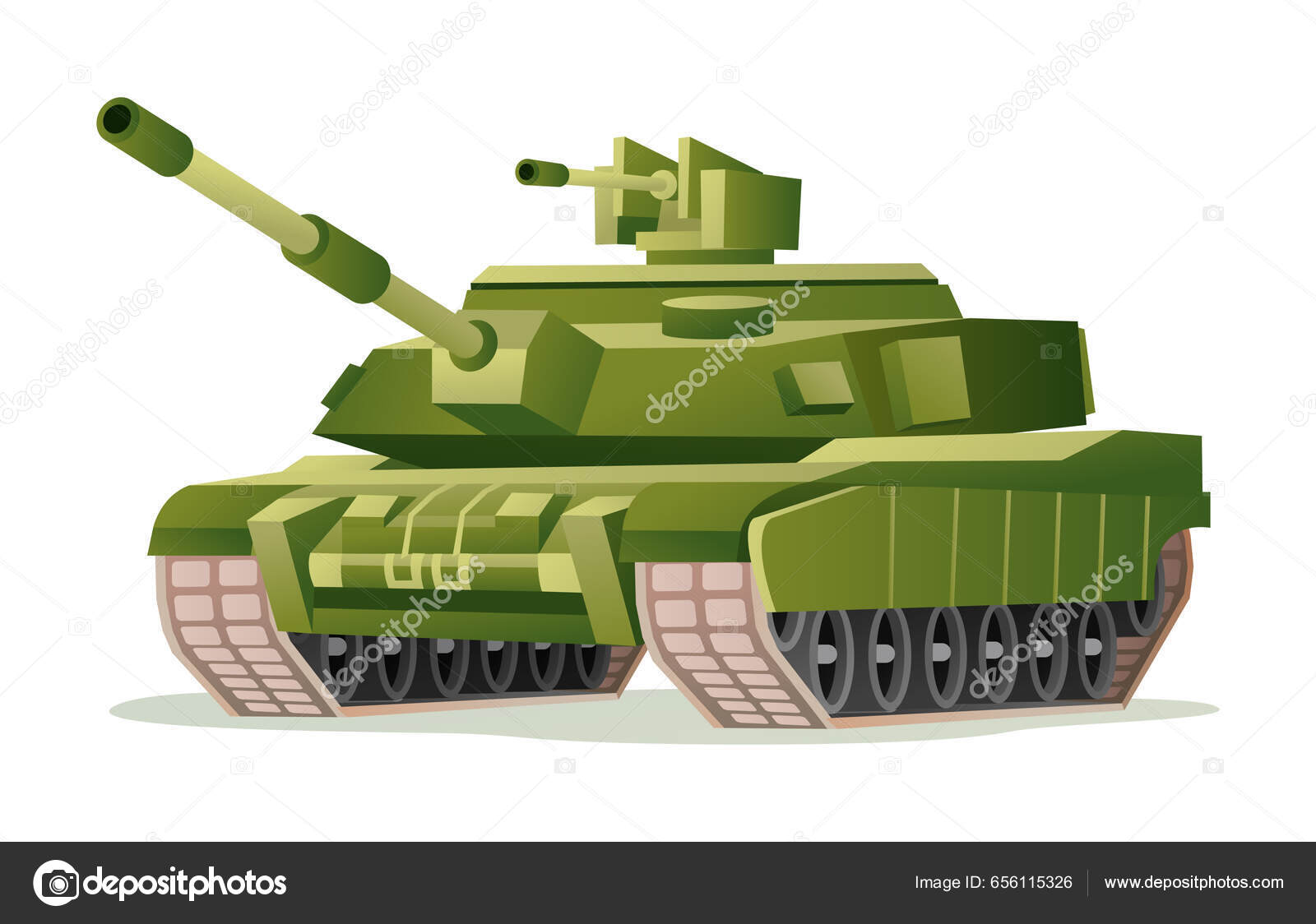 Векторная Иллюстрация Военных Танков Белом Фоне Векторное.