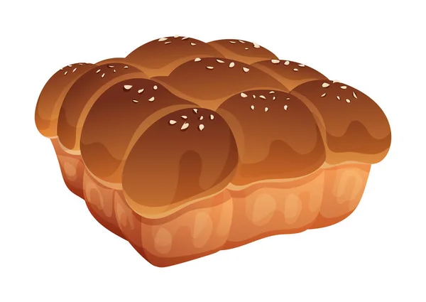 Vektorová Ilustrace Chlebů Pekařský Výrobek Izolované Bílém Pozadí — Stockový vektor