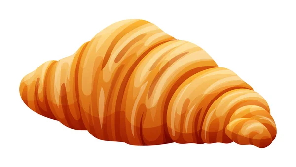 Illustration Vectorielle Croissante Produit Boulangerie Isolé Sur Fond Blanc — Image vectorielle