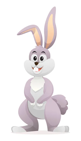 Cute Little Bunny Cartoon Vector Illustration — Stock Vector