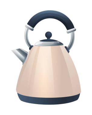 Kettle vektör çizimi beyaz arkaplanda izole edildi