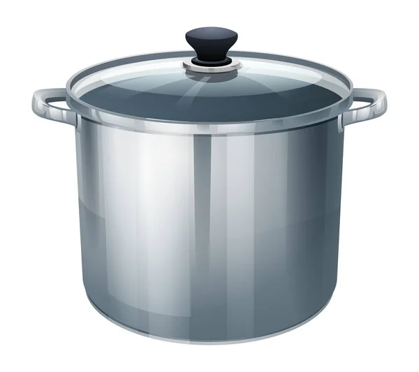 Vecteur Pot Isolé Sur Fond Blanc Pan Pot Ustensiles Cuisine — Image vectorielle