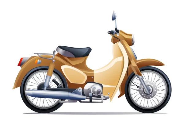 Vintage Motorrad Vektor Illustration Klassisches Motorrad Isoliert Auf Weißem Hintergrund — Stockvektor