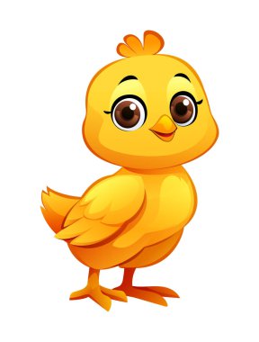 Beyaz arka planda izole edilmiş güzel bir karikatür.