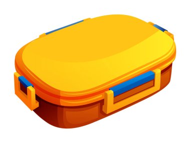 Yiyecek deposu için kapalı beslenme çantası. Vektör karikatür çizimi beyaz arkaplanda izole edildi