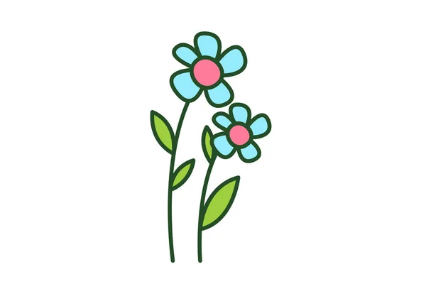 Blomstervektor Illustration Eps Akvarell Blomma — Stock vektor