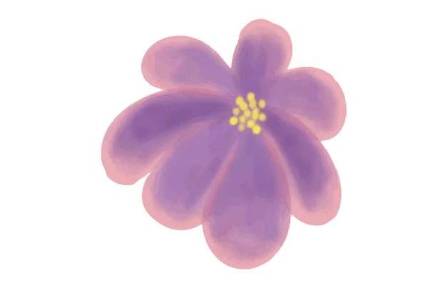 Wektor Kwiatowy Zarys Ilustracja Natura Kwiat Lato — Wektor stockowy