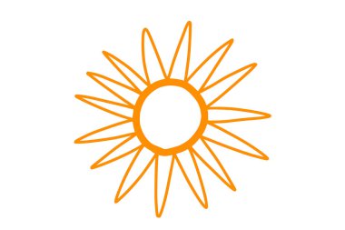 Sevimli güneş karalaması çizimi