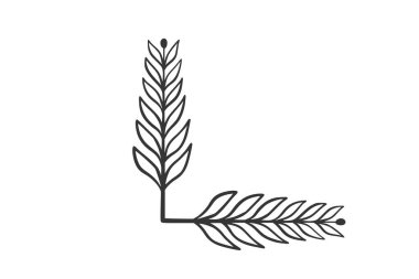 Çiçekli köşe çizgisi çizimi