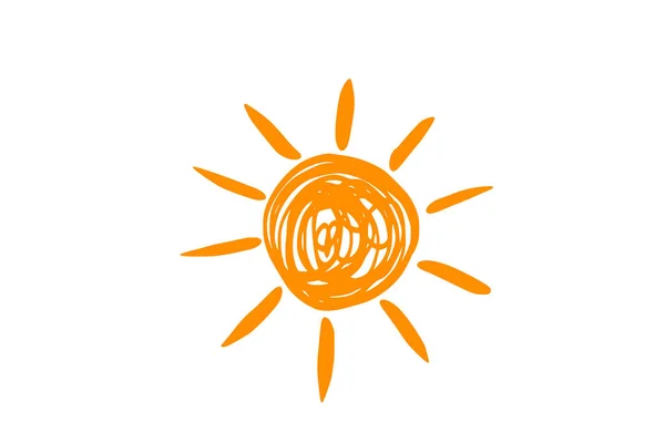 かわいい太陽のドアイラスト — ストックベクタ