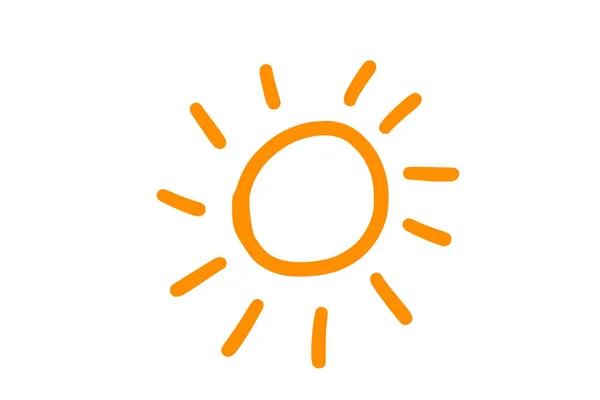 かわいい太陽のドアイラスト — ストックベクタ