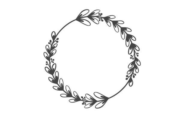 Illustration Vectorielle Couronne Florale — Image vectorielle