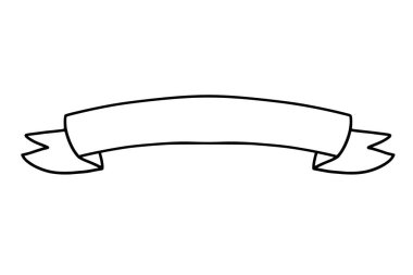 el çizimi kurdele illüstrasyonu