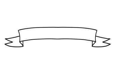 el çizimi kurdele illüstrasyonu