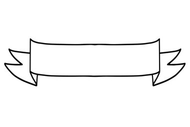 el çizimi kurdele illüstrasyonu