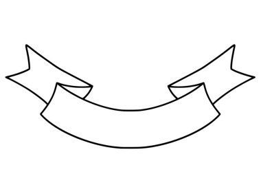 el çizimi kurdele illüstrasyonu