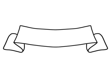 el çizimi kurdele illüstrasyonu