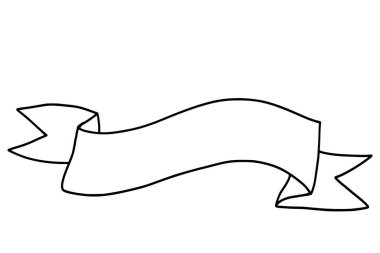 el çizimi kurdele illüstrasyonu