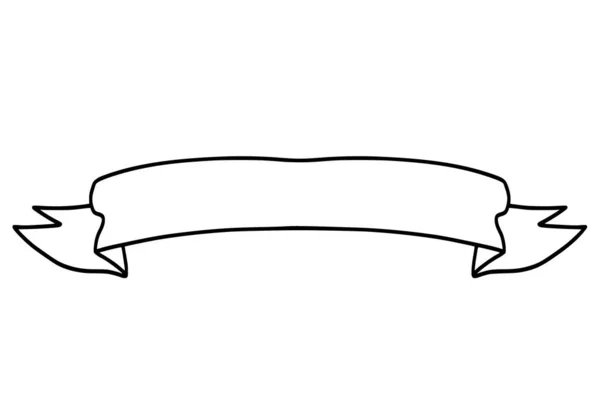 Illustration Ruban Dessiné Main — Image vectorielle