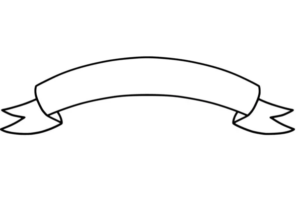 Hand Drawn Ribbon Illustration — Stock Vector