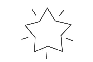 yıldız ışığı çizgi tasarımı illüstrasyonu