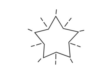 yıldız ışığı çizgi tasarımı illüstrasyonu