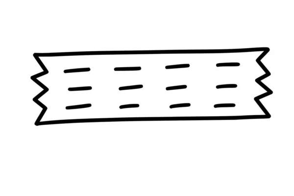 Washi Tape Doodle Illustration — Stock Vector