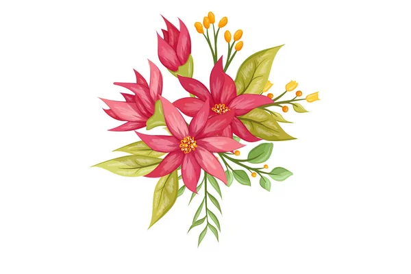 Квітковий Букетик Дизайн Ілюстрація — стоковий вектор