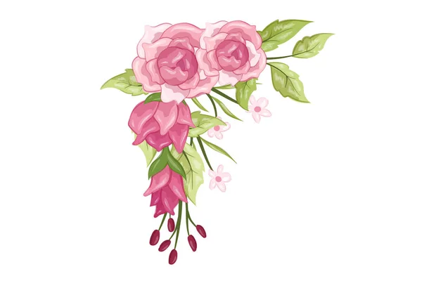 Çiçek Buketi Sanat Çizimi — Stok Vektör