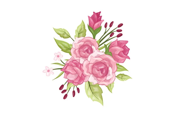 Illustration Art Bouqet Floral — Image vectorielle